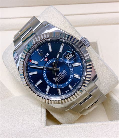 rolex sky dweller with blue dial|blue face rolex sky dweller.